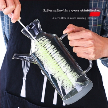 Üveg olajtartó, szivárgásmentes, csepegésmentes kialakítás; szójaszósz és ecet ízesítő üveg; rozsdamentes acél ecetkanna.