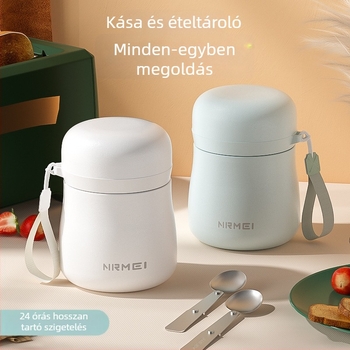 316 rozsdamentes acélból készült szigetelt ebédes doboz, 800–1000 ml, hordozható diákoknak, szabálytalan formájú, egy‑rétegű, mikrohullámú sütő nem alkalmas, könnyű luxus retro stílus