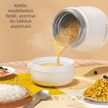 316 rozsdamentes acélból készült szigetelt ebédes doboz, 800–1000 ml, hordozható diákoknak, szabálytalan formájú, egy‑rétegű, mikrohullámú sütő nem alkalmas, könnyű luxus retro stílus