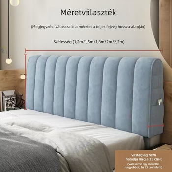 Vastagított ágyfejvédő huzat, puha párnázással, pamut anyagból, modern minimalist dizájn