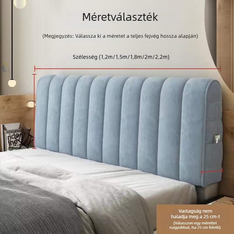 Vastagított ágyfejvédő huzat, puha párnázással, pamut anyagból, modern minimalist dizájn