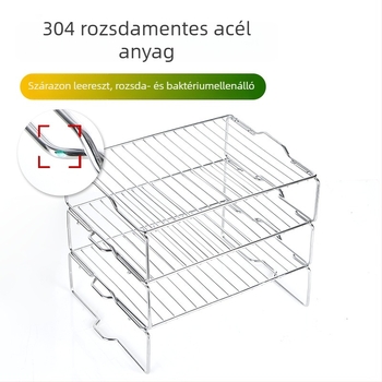 304-es rozsdamentes acél belső hűtőszekrény tárolópolc maradékokhoz