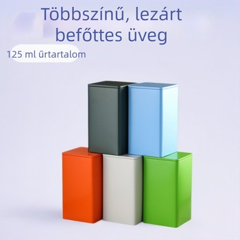 Fém teás doboz, több színű, japán stílusú, matt felület, zárva