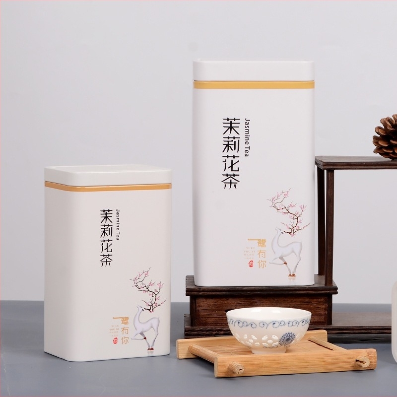 Jázmin tea tároló fémdobozok – üres, zárható fémdobozok tea tárolására, 0,5 kg és 1 kg kapacitás