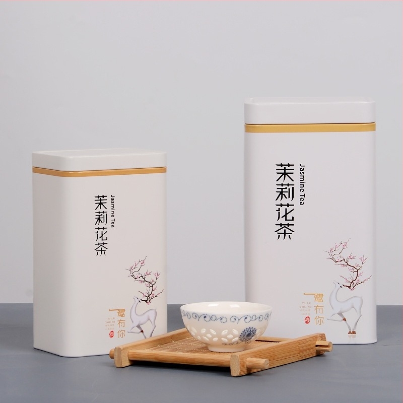Jázmin tea tároló fémdobozok – üres, zárható fémdobozok tea tárolására, 0,5 kg és 1 kg kapacitás