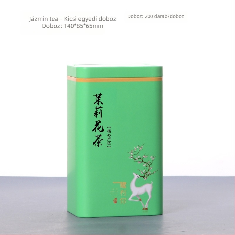 Jázmin tea tároló fémdobozok – üres, zárható fémdobozok tea tárolására, 0,5 kg és 1 kg kapacitás