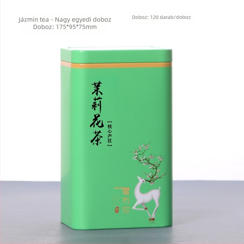 Jázmin tea tároló fémdobozok – üres, zárható fémdobozok tea tárolására, 0,5 kg és 1 kg kapacitás