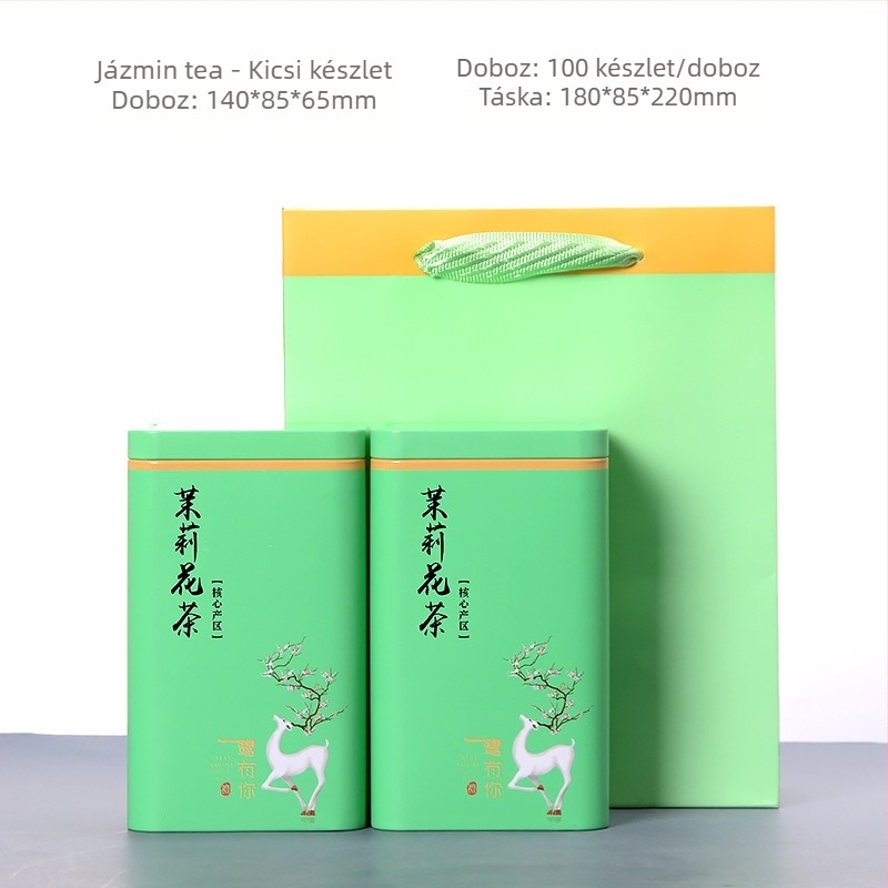 Jázmin tea tároló fémdobozok – üres, zárható fémdobozok tea tárolására, 0,5 kg és 1 kg kapacitás