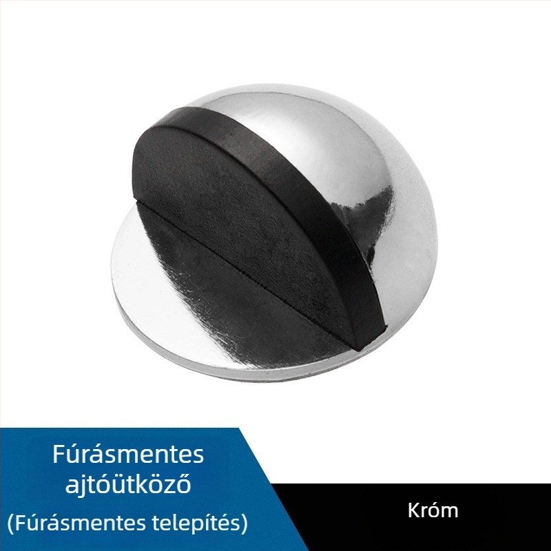 Fúrás nélküli ajtóstop, háztartási használatra, gumiból készült fürdőszobai üvegajtó stopper, lopás elleni, új modell, teknős alakú stopper