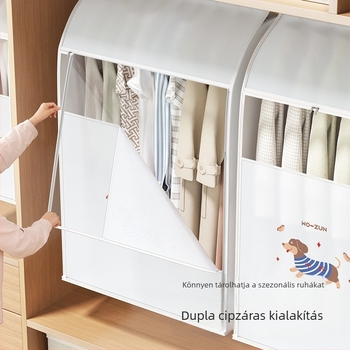 Átlátszó porvédő ruhatartó zsák felakasztott ruhákhoz, otthoni gardróbhoz, átlátszó táska ruhákhoz és kabátokhoz