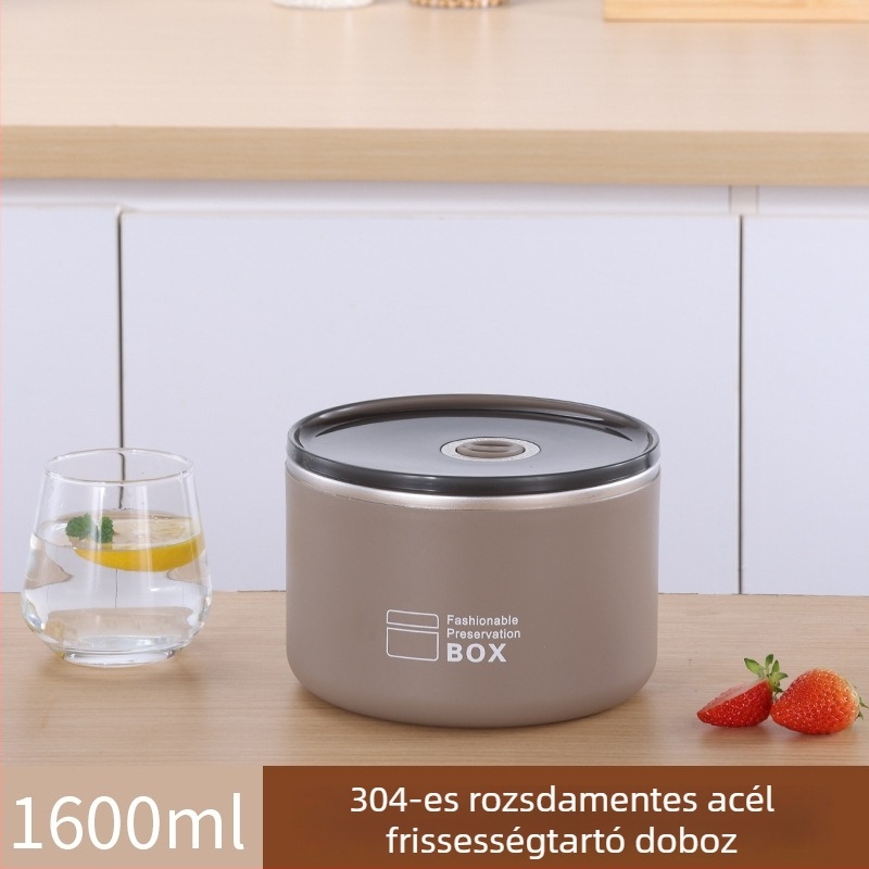 304 rozsdamentes acél ebédes doboz, felosztott és zárható, mikrózható, irodai dolgozóknak