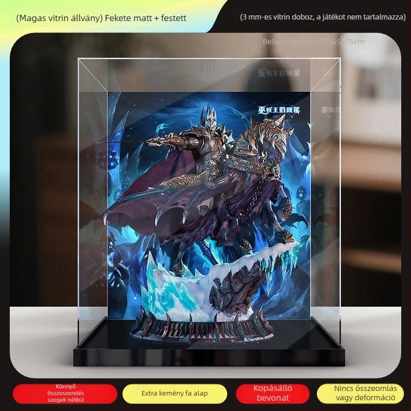 Akril porvédő tároló doboz World of Warcraft: Lich King és Invincible War Horse szobraihoz