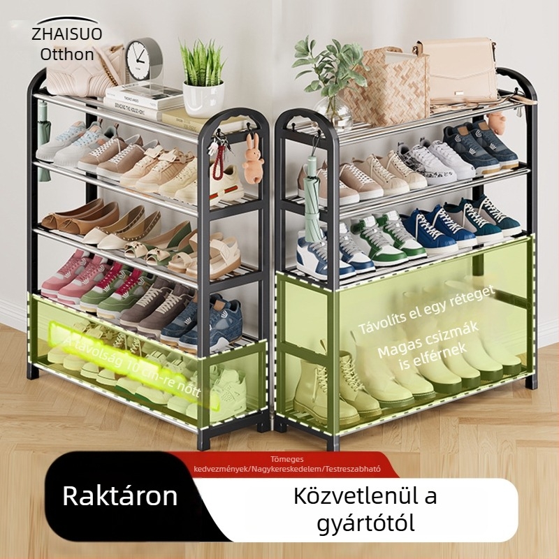 3‑részes, talpra álló cipőállvány, műanyagból, háztartási tárolópolc