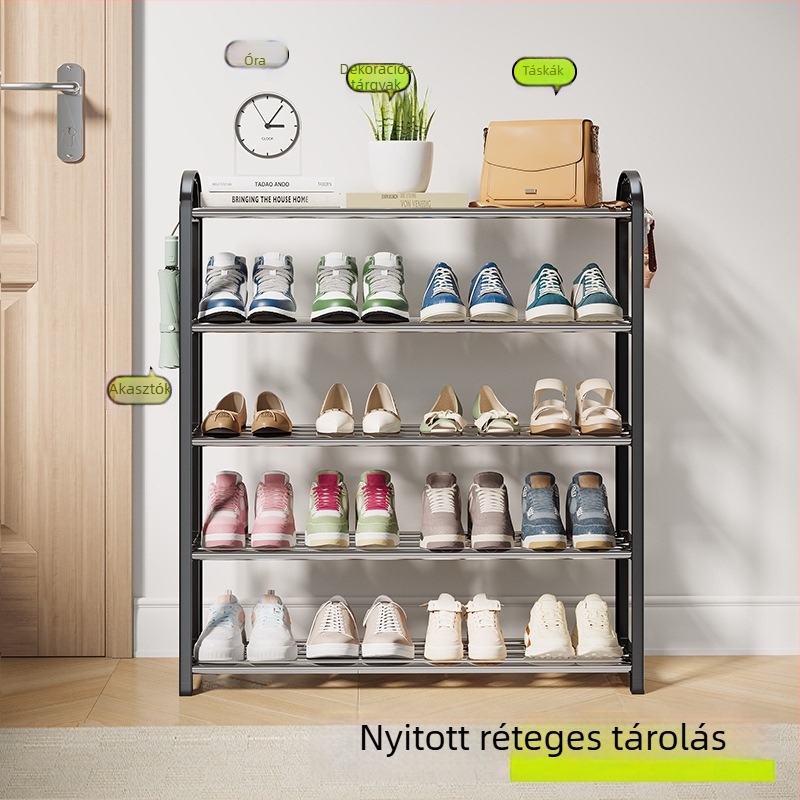 3‑részes, talpra álló cipőállvány, műanyagból, háztartási tárolópolc