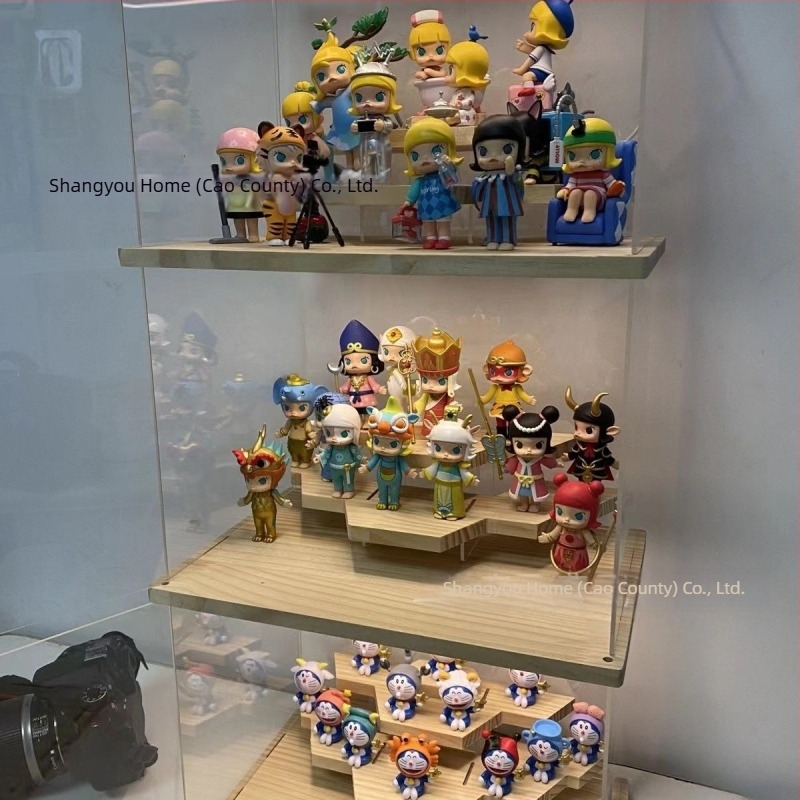 Átlátszó akril kiállítási szekrény kollekciós figuráknak és blind-box dobozokhoz, LEGO-stílusú figurákhoz és Bubble Mart gyűjteményekhez.