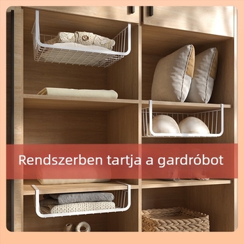 Hat szintes függő tároló polc gardróbhoz és a konyhához, mennyezeti felfüggesztő kosár