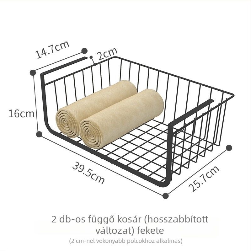Hat szintes függő tároló polc gardróbhoz és a konyhához, mennyezeti felfüggesztő kosár