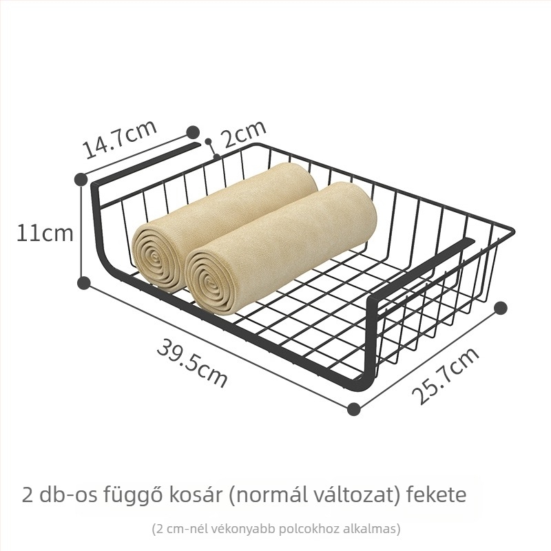 Hat szintes függő tároló polc gardróbhoz és a konyhához, mennyezeti felfüggesztő kosár