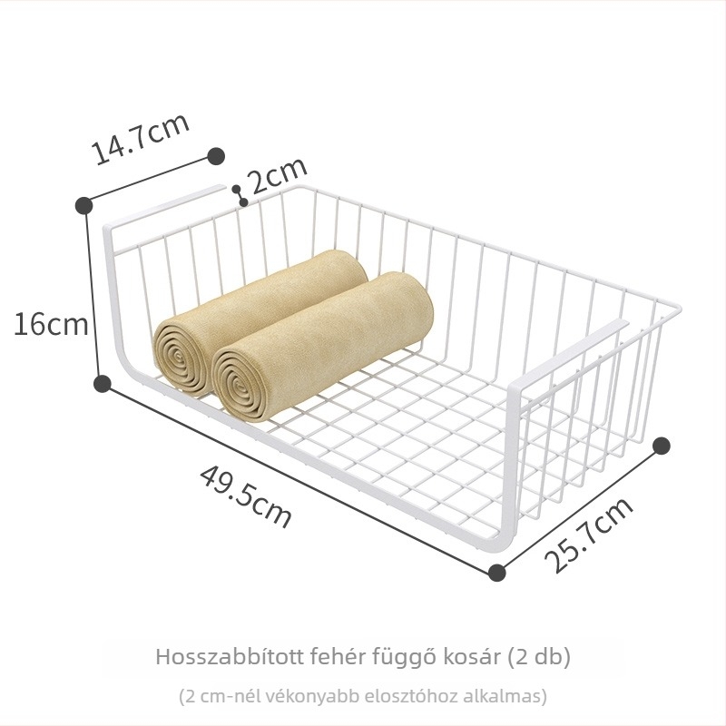 Hat szintes függő tároló polc gardróbhoz és a konyhához, mennyezeti felfüggesztő kosár