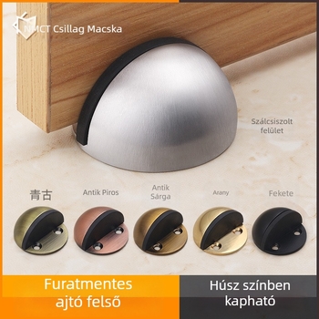 Rozsdamentes acél padlóra szerelt ajtó stopper, anti-koccanás, üvegajtókhoz