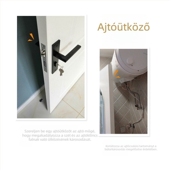 Rozsdamentes acél padlóra szerelt ajtó stopper, anti-koccanás, üvegajtókhoz