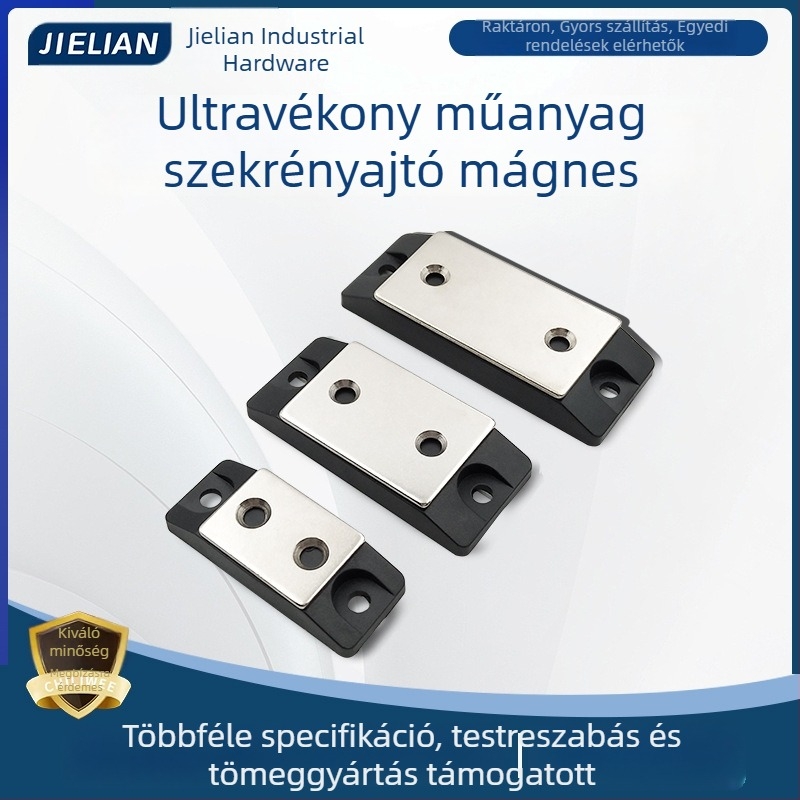 Műanyag vékony szekrényajtó mágnes erős rögzítő erővel, modell C-91-1/2/3