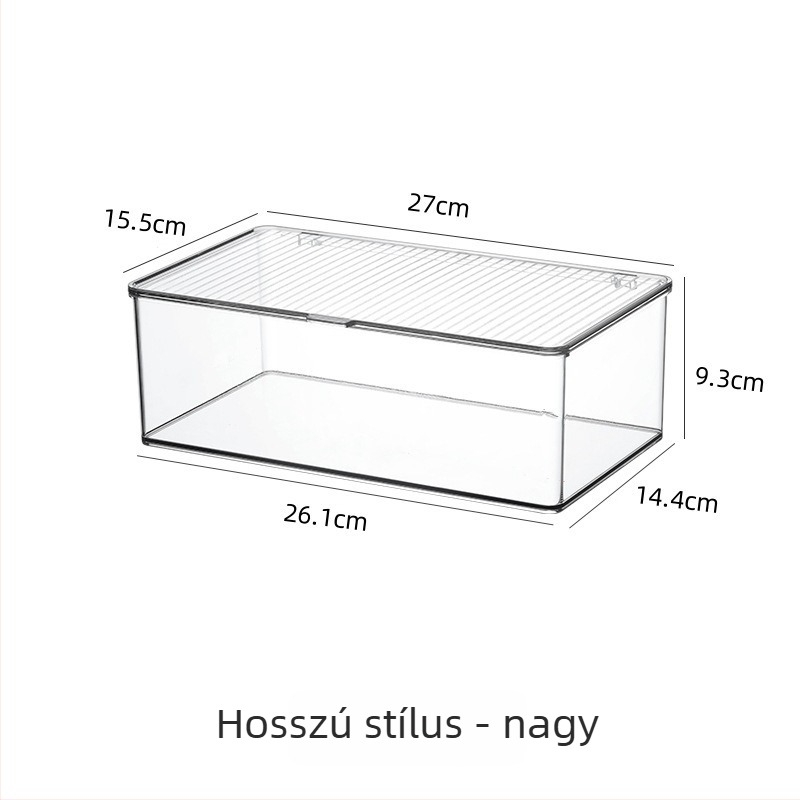 Átlátszó akril porvédő tároló doboz fedővel CD/DVD és PS4 lemezekhez