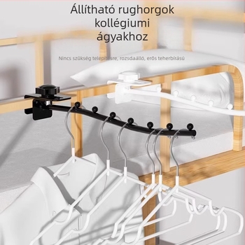 Rozsdamentes acél ruhafogas kollégiumhoz — ágy melletti kampó, felső ágyhoz és beltéri szárításra