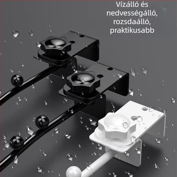 Rozsdamentes acél ruhafogas kollégiumhoz — ágy melletti kampó, felső ágyhoz és beltéri szárításra