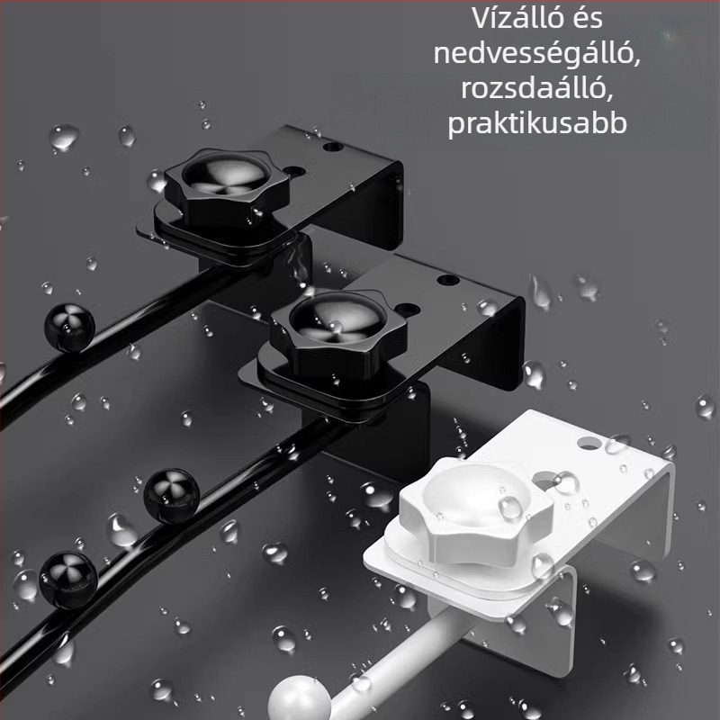 Rozsdamentes acél ruhafogas kollégiumhoz — ágy melletti kampó, felső ágyhoz és beltéri szárításra