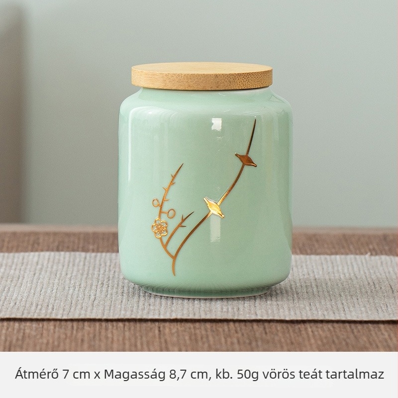 Hordozható agyagkerámia teás edény, utazáshoz és otthonhoz, retró stílus, nedvességálló és zárható