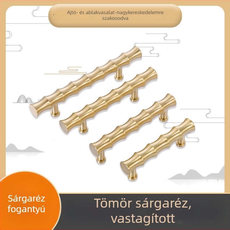 Sárgaréz fogantyú szekrényhez és fiókhoz, új kínai–európai stílus, modern minimalist dizájn