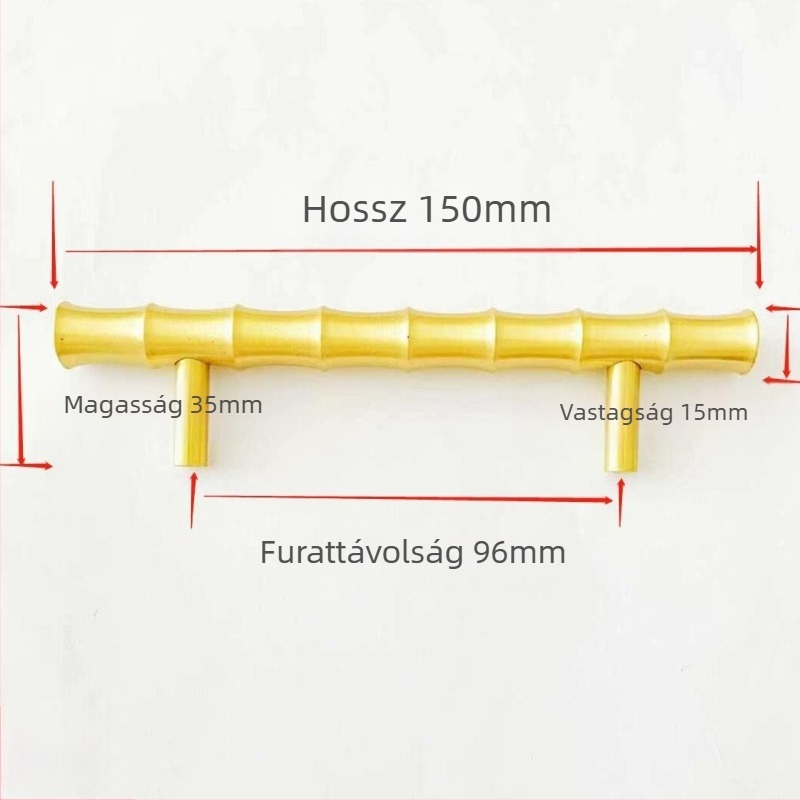 Sárgaréz fogantyú szekrényhez és fiókhoz, új kínai–európai stílus, modern minimalist dizájn