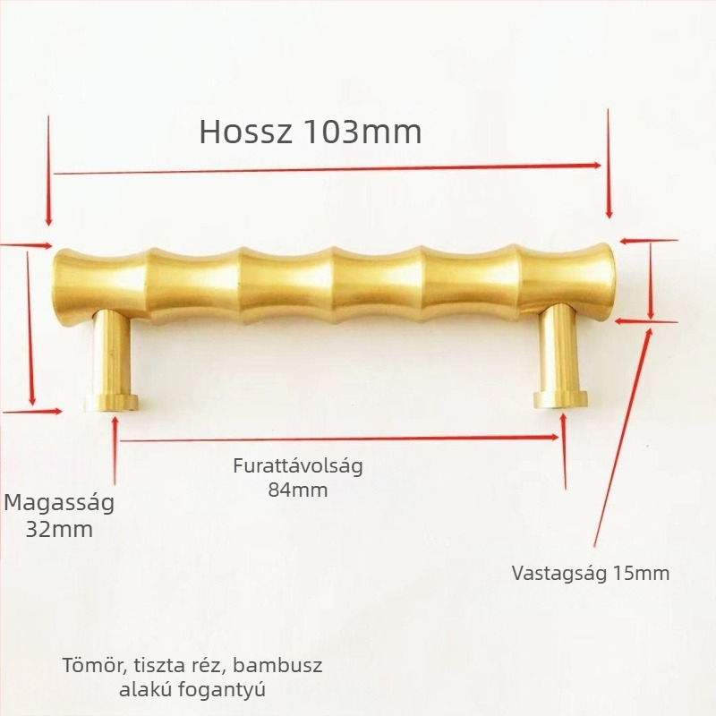 Sárgaréz fogantyú szekrényhez és fiókhoz, új kínai–európai stílus, modern minimalist dizájn