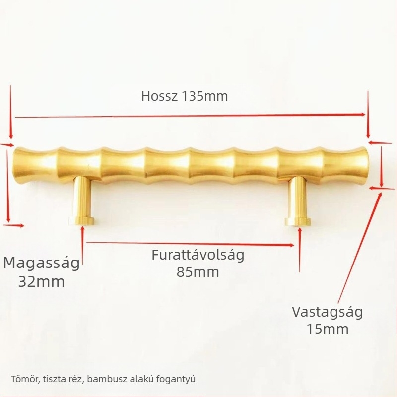 Sárgaréz fogantyú szekrényhez és fiókhoz, új kínai–európai stílus, modern minimalist dizájn