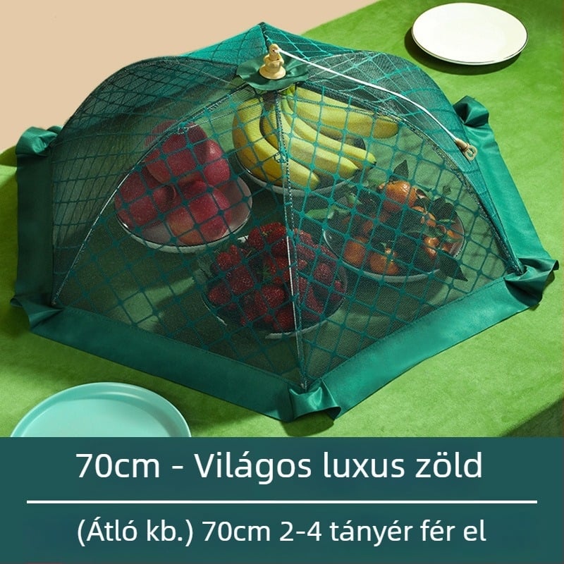 Szellőző hálós ételfedő, alkalmas tányérokhoz és tálakhoz; védelem a szúnyogok és a rovarok ellen