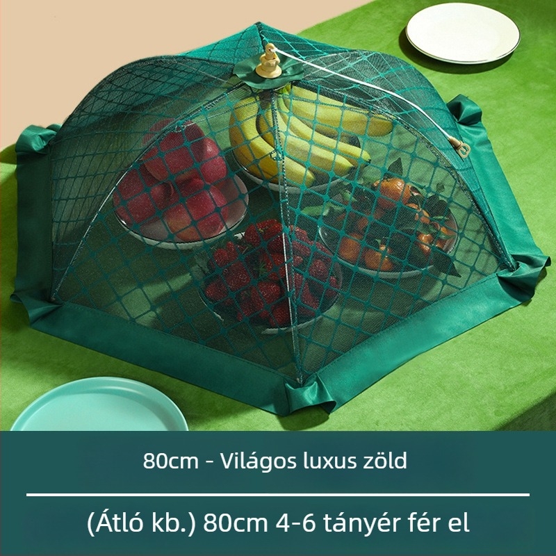 Szellőző hálós ételfedő, alkalmas tányérokhoz és tálakhoz; védelem a szúnyogok és a rovarok ellen