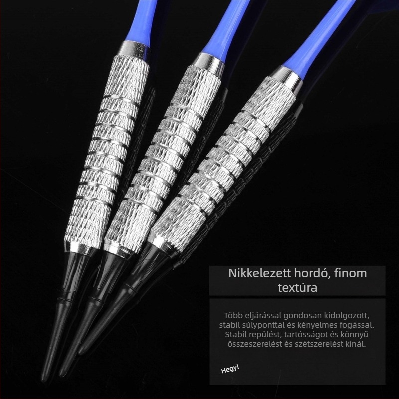 13 g puha darts, ütésálló műanyag hegyeivel, edzésre és otthoni szórakozásra
