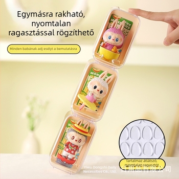 Akril asztali bemutató doboz Popmart Blind Box figurákhoz – átlátszó tároló