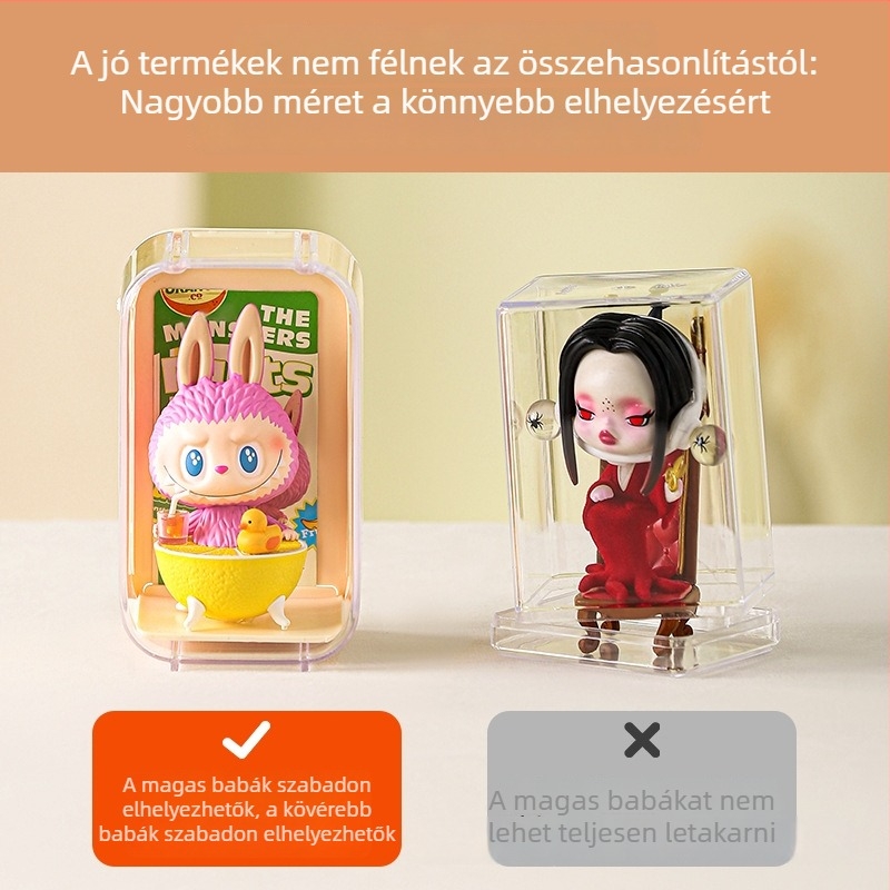 Akril asztali bemutató doboz Popmart Blind Box figurákhoz – átlátszó tároló