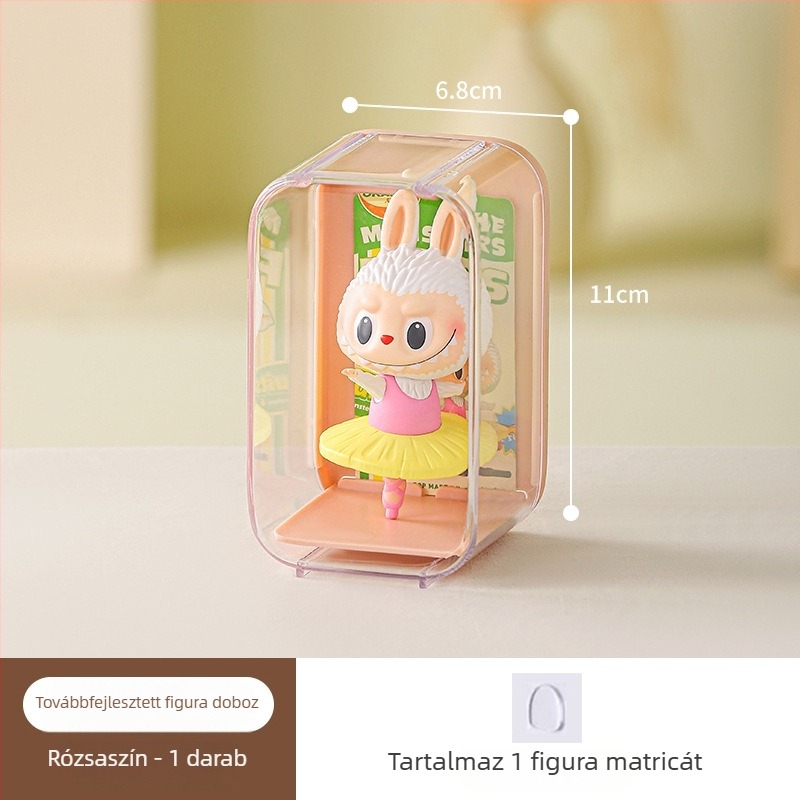 Akril asztali bemutató doboz Popmart Blind Box figurákhoz – átlátszó tároló
