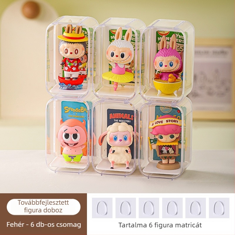 Akril asztali bemutató doboz Popmart Blind Box figurákhoz – átlátszó tároló