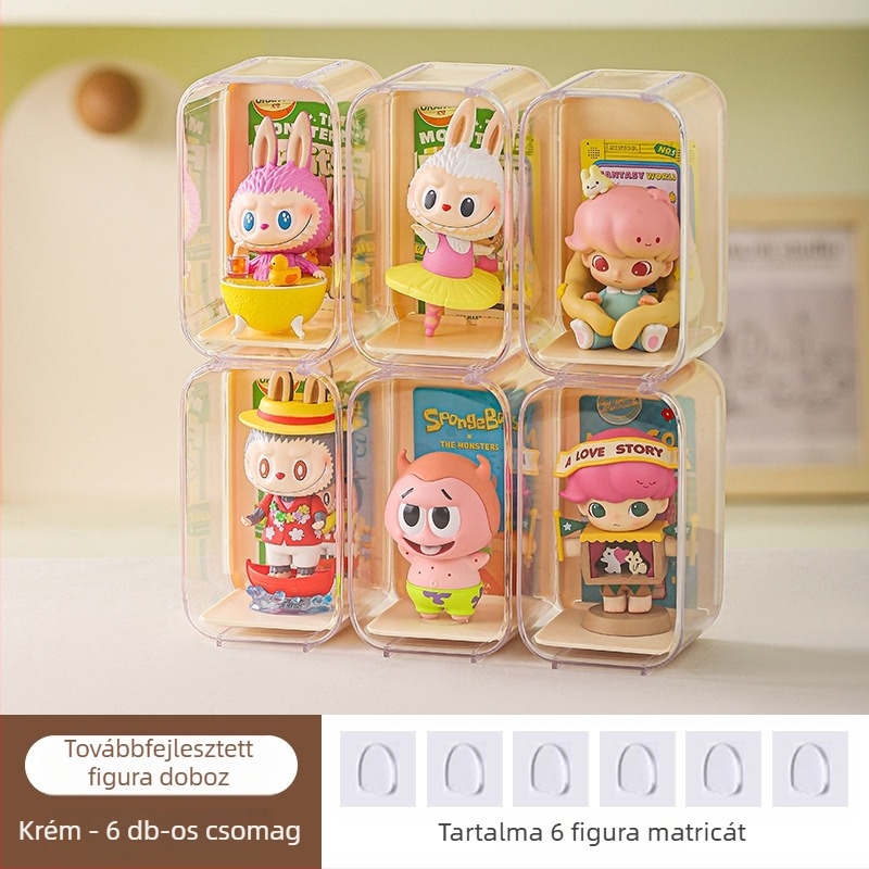 Akril asztali bemutató doboz Popmart Blind Box figurákhoz – átlátszó tároló