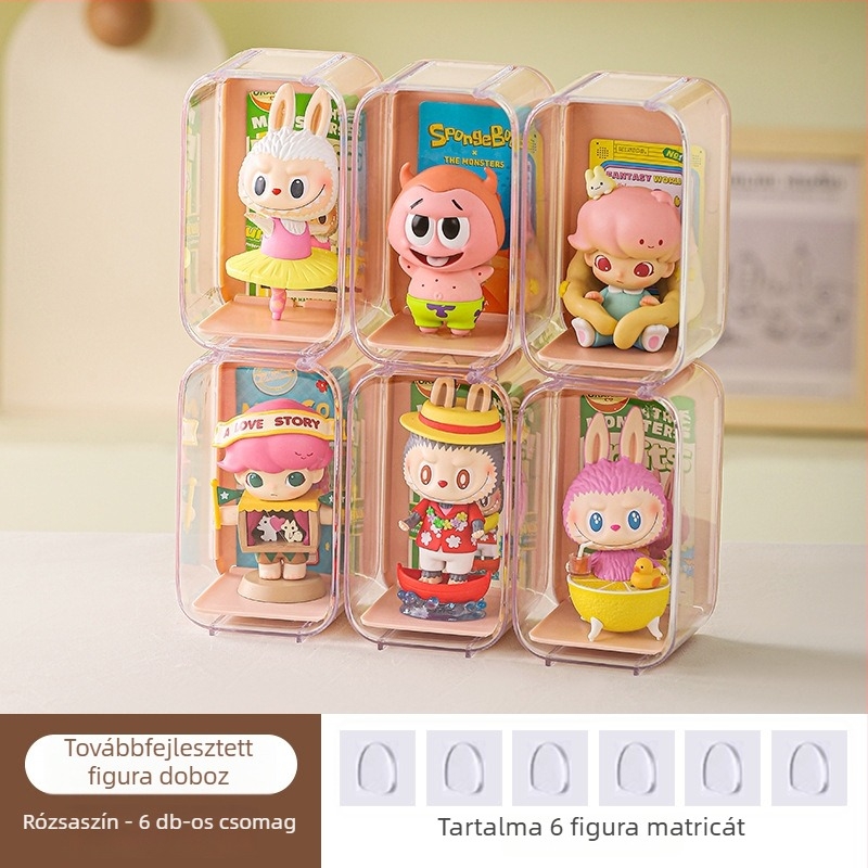 Akril asztali bemutató doboz Popmart Blind Box figurákhoz – átlátszó tároló