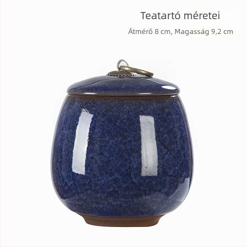 Hordozható kerámia teásüveg jégrepedéses mázzal, lila agyagból, kis méretű, Pu’er zárható tároló, tealevelekhez való doboz, illatpor, otthoni használatra