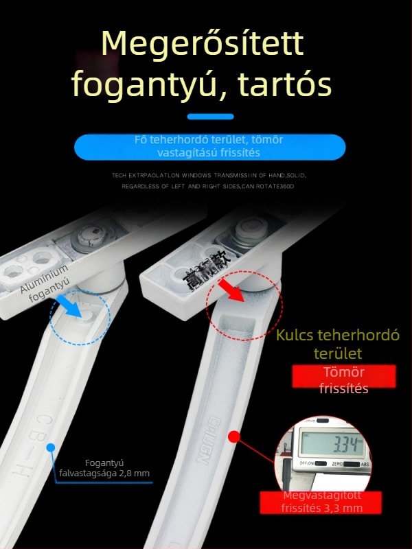 Régi stílusú műanyag- és acél ajtó- és ablakfogantyú, 7 alakú fogantyú, síknyitású ablakfogantyú, csúszó ablakfogantyú záróval, üvegajtó zárfogantyú