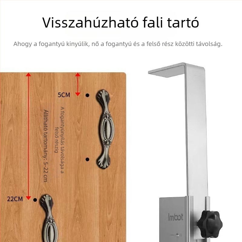 Faipari ajtó kilincs lyukasztó sablon és telepítő eszköz, rozsdamentes acél hardver, többfunkciós kilincs helymeghatározó
