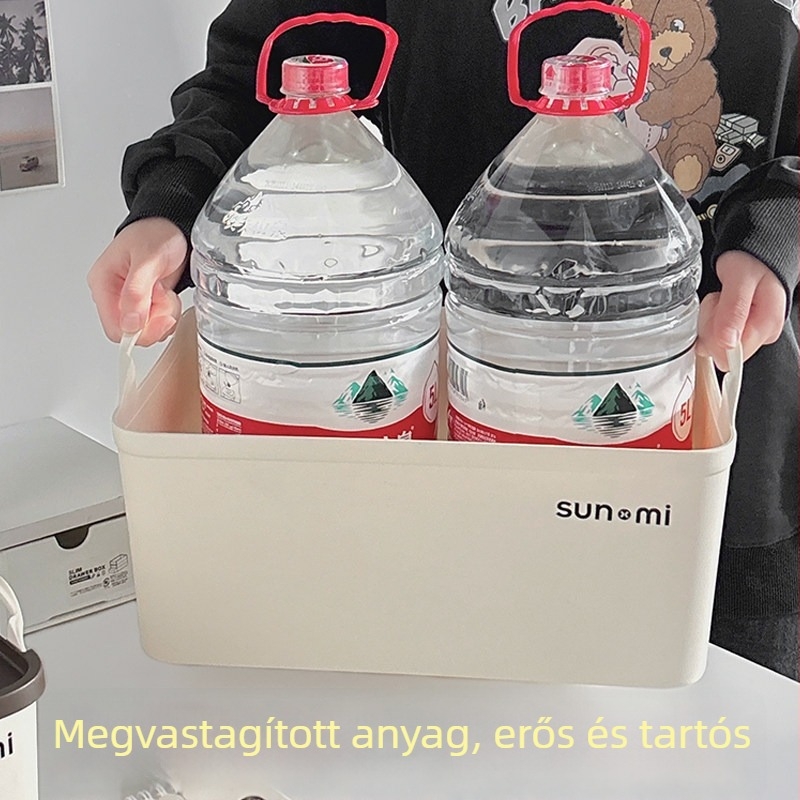 Fedéllel ellátott asztali könyvtároló doboz, nagy kapacitású, porvédett és egymásra tehető