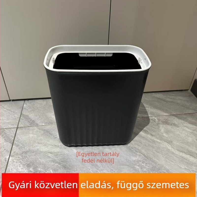 Konyhai falon lógó szemetes fedővel, ajtóhoz rögzíthető