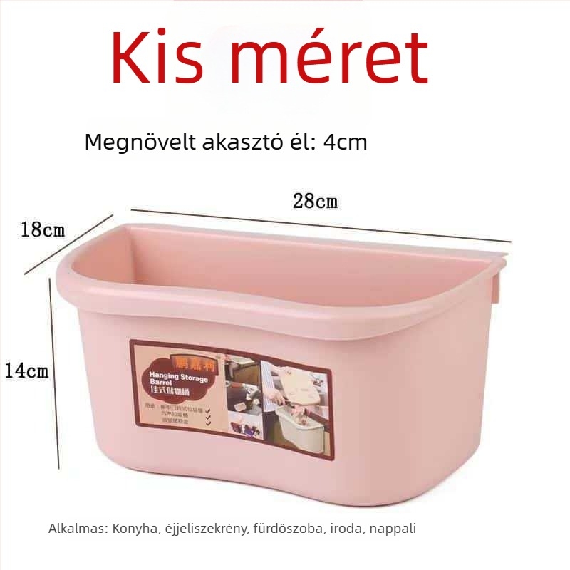 Fali szemetes a konyhaszekrény ajtajára, kreatív fürdőszobai szemetes, műanyag tartály háztartási használatra